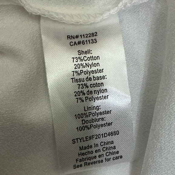 Adelyn Rae White & Navy Embroidered Lace Fit & Flare Dress Size M - Picture 8 of 9